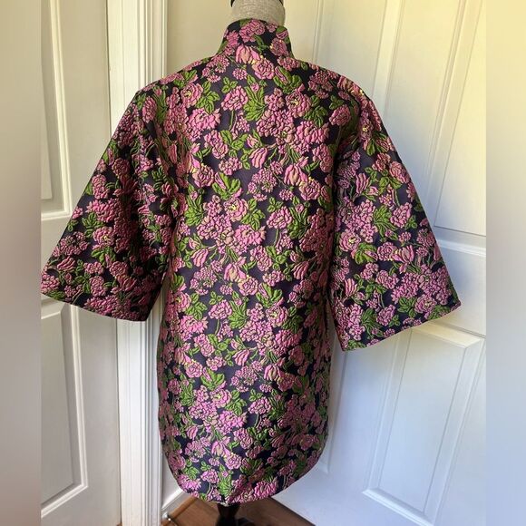 NWT Caryn Lawn Keri Jacquard Purple Peony Dress - Picture 3 of 5